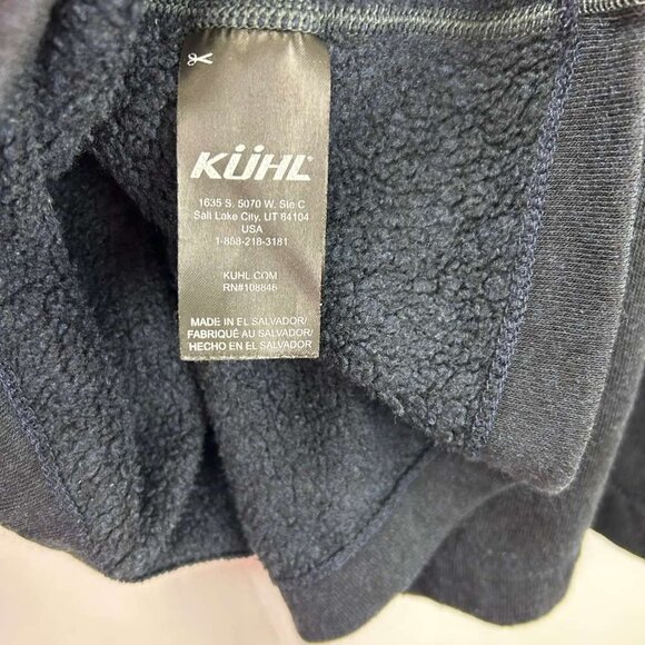 Kuhl Men's XL Revel Fleece Sweater Black Gray 1/4 Zip Pullover Outdoors Hiking - Picture 7 of 13